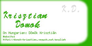 krisztian domok business card